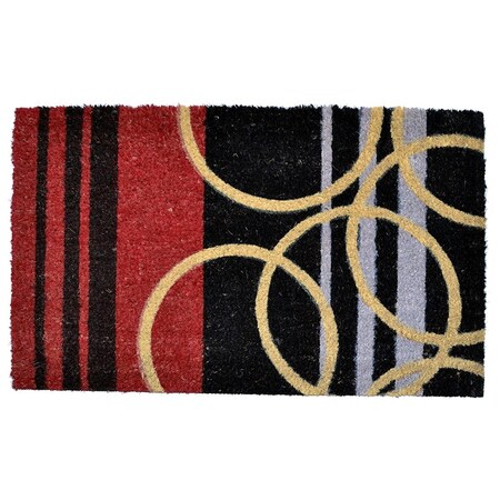 Micasa Imports Decor  Stripes & Rings Coir Doormat MI749880